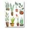 Designart - Eight Potted House Plants - Traditional Canvas Wall Art Print